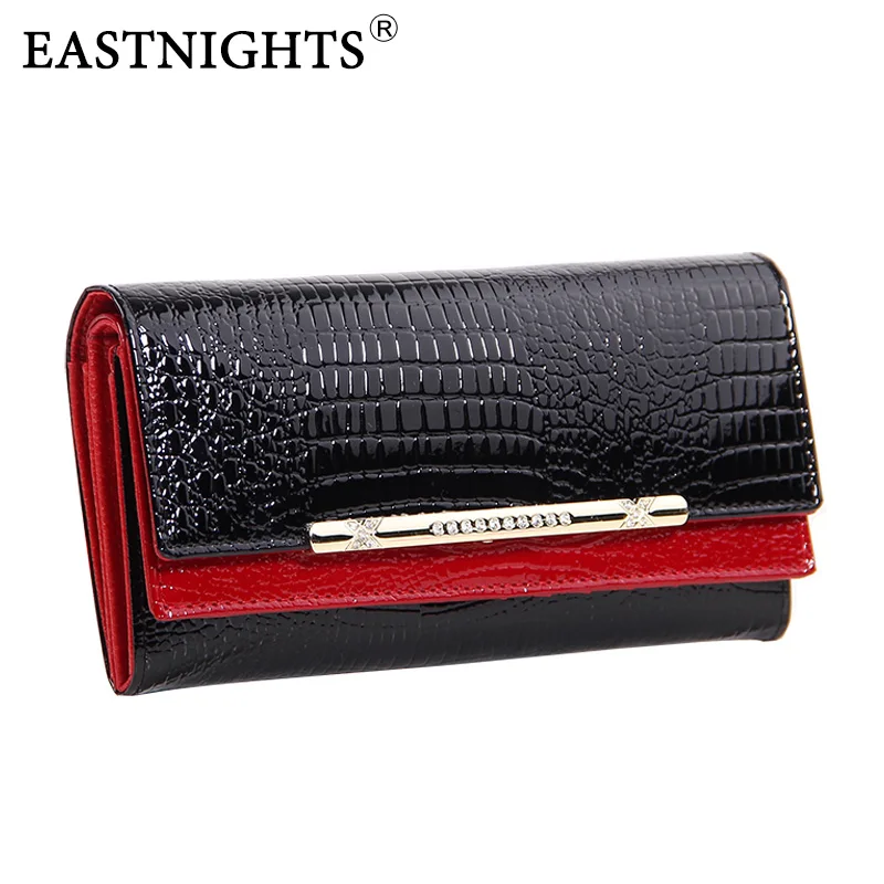 EASTNIGHTS cowhide wallets crocodile women wallet Genuine Leather designers brand women wallet ...