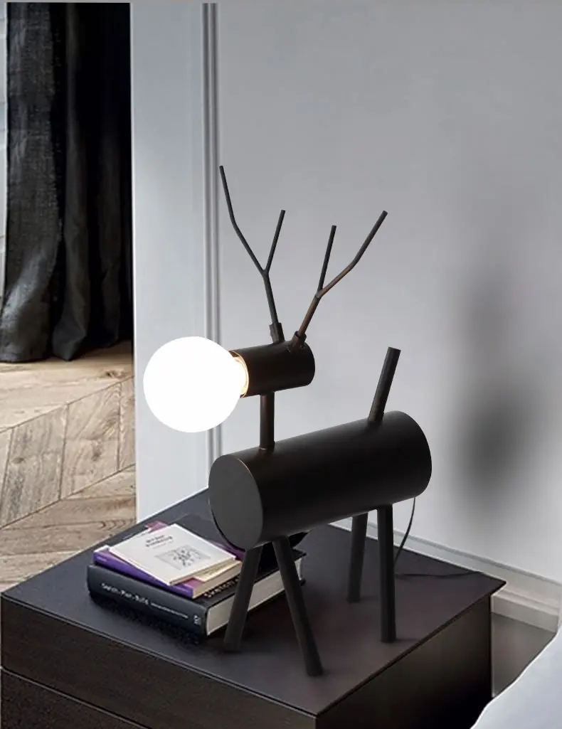 Candeeiro de Mesa para o Quarto Lâmpada de Cabeceira Candeeiro de Mesa Designer Criativo Sala Estar Crianças Quarto Decoração Interior Casa Amizade Cão 6 de cabeceira decoração interior casa amizade candeeiro de mesa