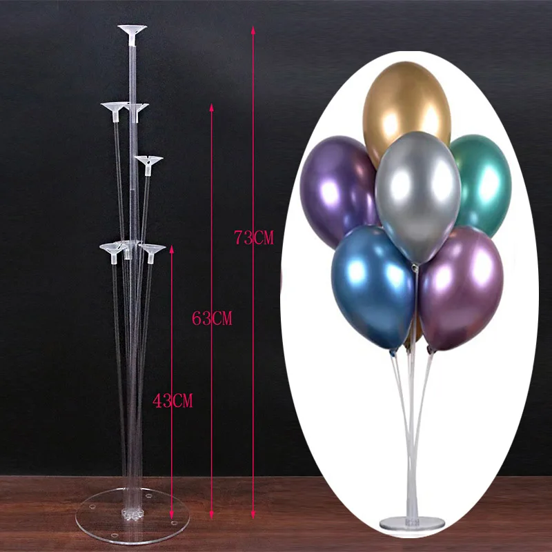 

MEIDDING Table Balloon Holder Column Stand Kit With 7 Sticks 7 Cup 1 Base For Wedding Decor Birthday Baby Shower Party Supplies