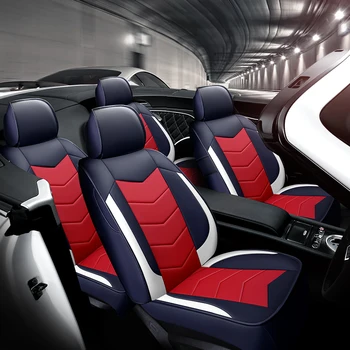 

Car Seat Covers Interior Accessories Airbag Compatible Genuine Leather Seat Cover For Lada Toyota Hyundai Kia renault for sedan
