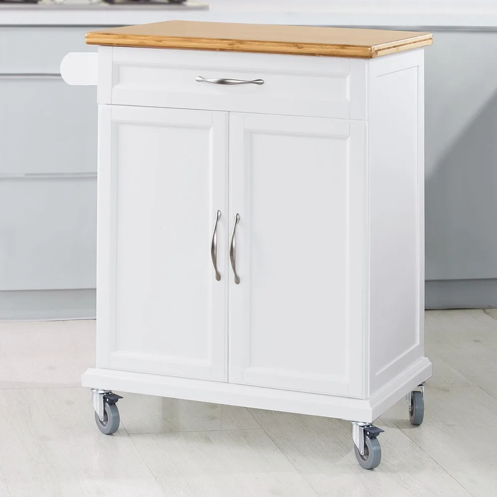 Sobuy Fkw13 Wn Kitchen Cabinet Kitchen Storage Trolley Cart With