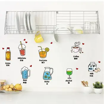 Home Decor Removable kitchen Refrigerator Decal Mural Room Decor Home Wall Sticker wall sticker Home Deco mirror JU31