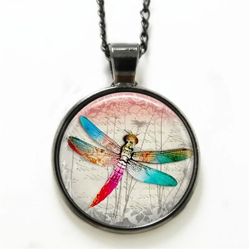 10PCS Dragonfly necklace, Insect Jewelry Bugs Dragonflies Nature Art