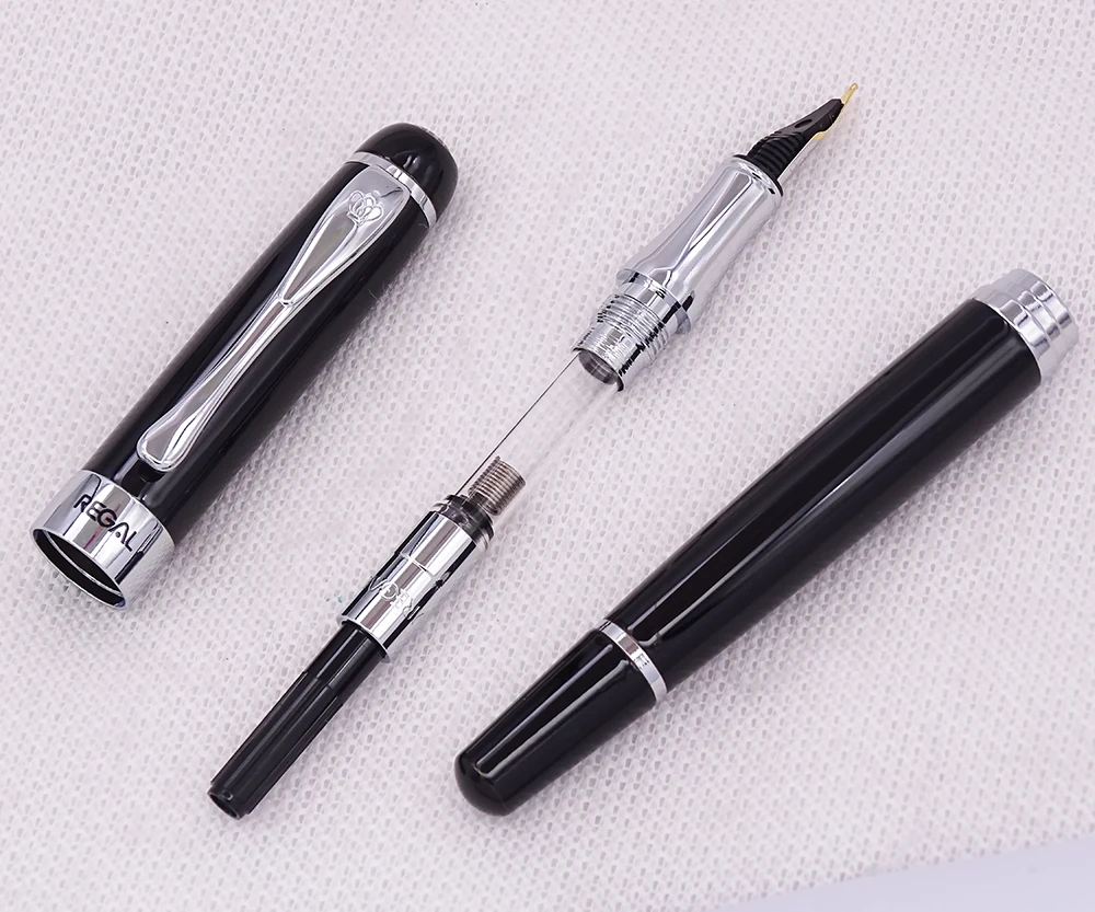 Regal 69 Black Metal Copper Fountain Pen Andrew Series Office Writing Ink Pen