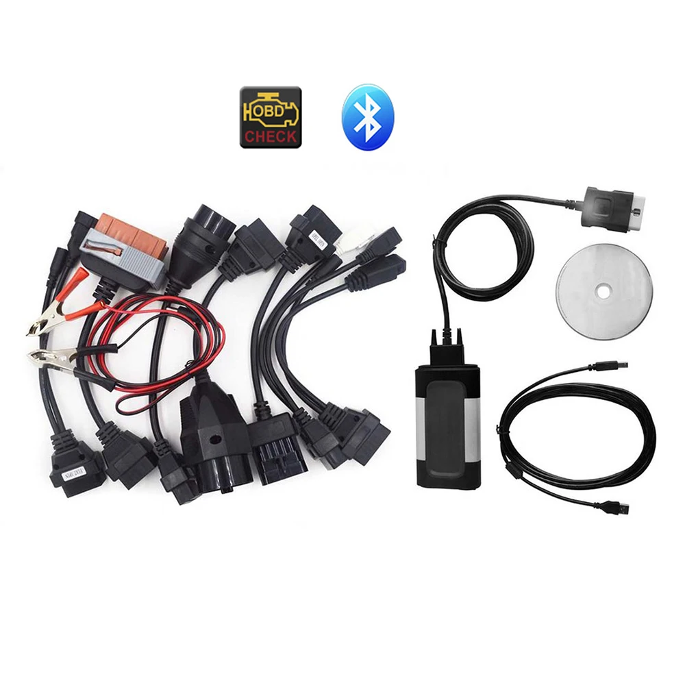 

Auto Car Bluetooth TCS CDP Pro Plus for autocom OBD2 OBDII Diagnostic Tool + 8PCS Car Diagnostic Cables Set