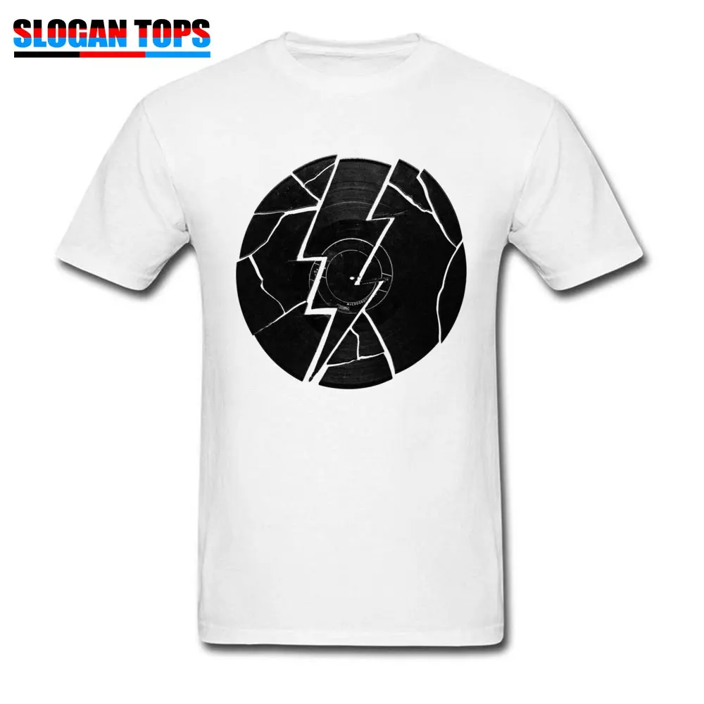 Funny Men Tshirts When Lightning Strikes Design Tops Shirts 100% Cotton Fabric Short Sleeve Crazy T-Shirt O-Neck When Lightning Strikes white