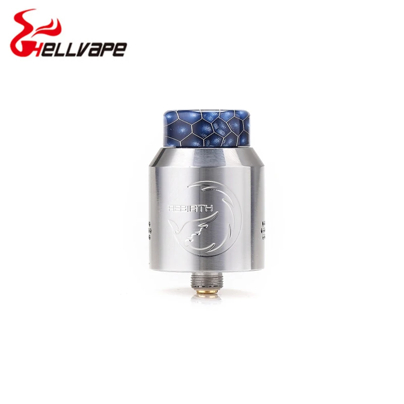 Hellvape Rebirth RDA Vape Tank 24 мм 810 Cobra капельный наконечник с одной катушкой регулируемый