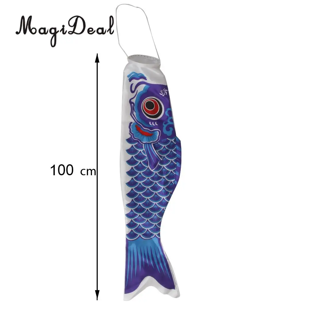 MagiDeal 40cm/55cm/70cm/100cm/150cm Japanese Windsock Carp Flag Koi Nobori Sailfish Fish Wind Streamer Home Party Decorations