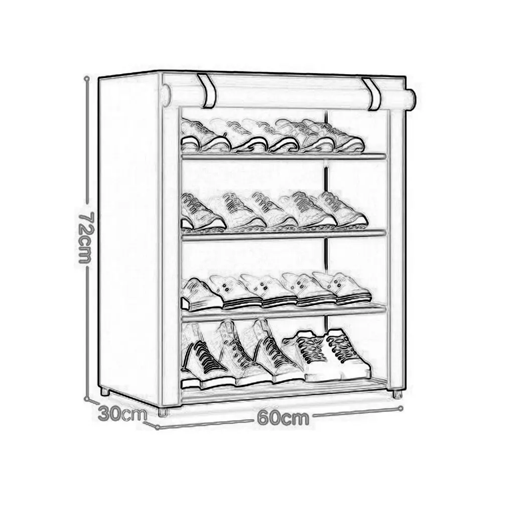 خزانة أحذية حذاء بسيط رف مع غطاء متعددة الوظائف تخزين الأحذية