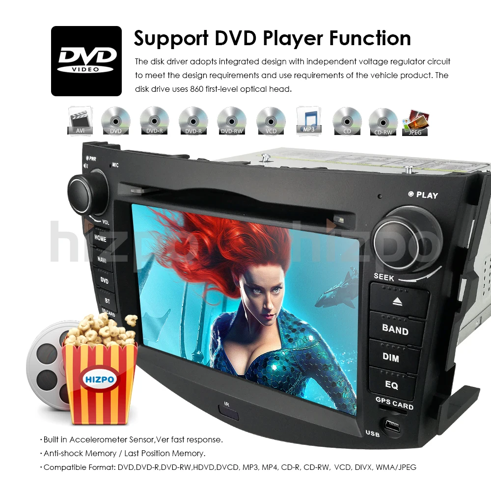 Flash Deal Hizpo AutoRadio 2din GPS  Car DVD Automotivo Multimedia Player For Toyota RAV 4 RAV4 2006 2007 2008 2009 2010 2011 2012Navi 5