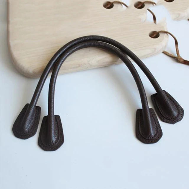 2pcs Pair Real Leather Bag Handles For Bags Shoulder Strap Diy 2pcs Pair Real Leather Bag Handles For Bags Shoulder Strap Diy Replacement Accessories Handbag
