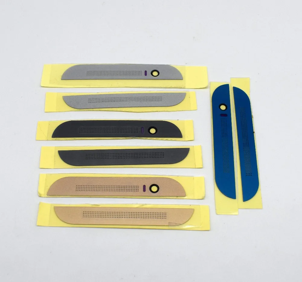 

1set=2pcs Original Front Camera Top Bottom Cover Cap For HTC One M8 Front Face Housing Speaker Grill Cap Replacement