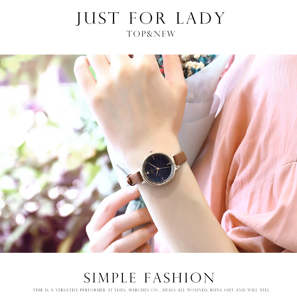 2018 Fashion Starry Sky Watch Women Love Heart Watch Thin Simple Female Watch 1