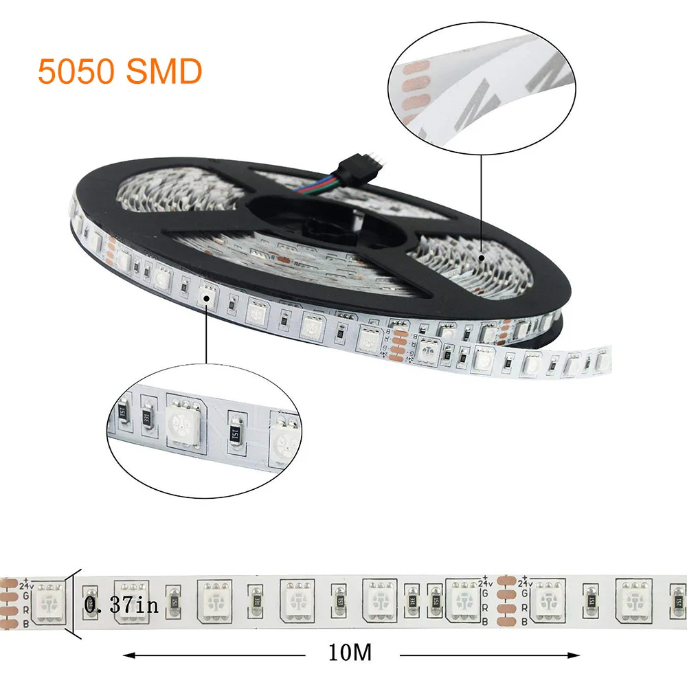 YWXLight Светодиодная лента 5050 2835 5730 SMD DC12V 60 светодиодов/м 5 м/лот гибкая светодиодная