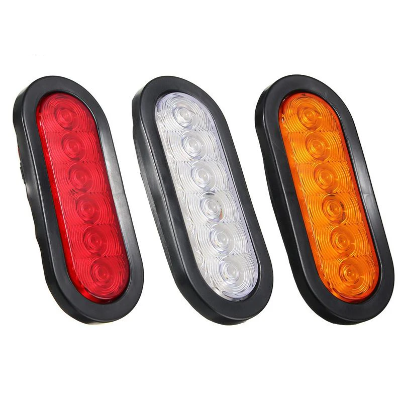 

1 Pair 6 LED Side Marker Light Turn Signal Light for 12V Truck Trailer Lorry Red Yellow White