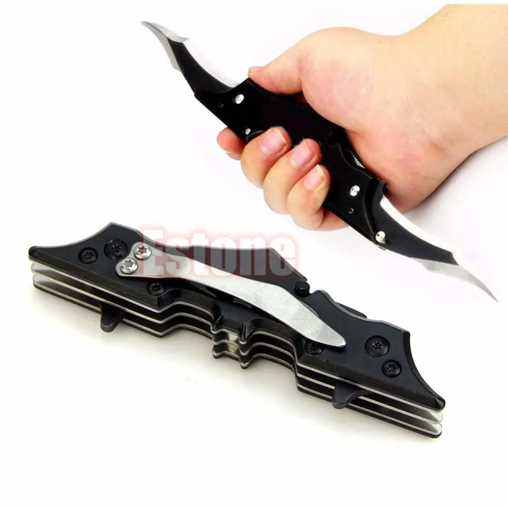 

Outdoor Batman Two Dual Double Pocket Bladed Folding Knife Tool The Dark Knight
