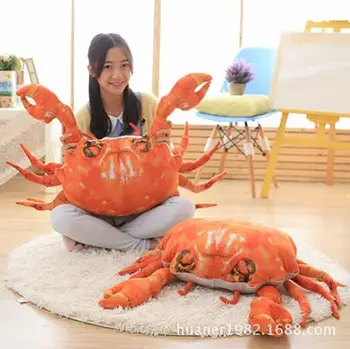 

Crab dolls plush toys red crabs sofa pillow birthday gift About 58X60CM