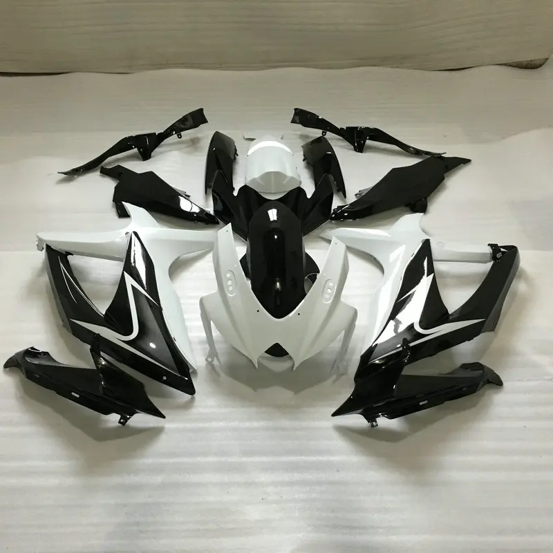 

Injection mold Fairing kit for SUZUKI GSXR600 750 08 09 GSXR600 GSXR750 K8 2008 2009 White gloss black Fairings set+7gifts TP35