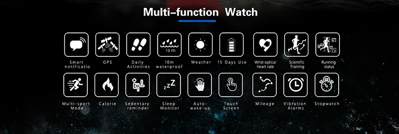 NAZIDOLG Цвет экран smart watch мониторинга сердечного ритма Bluetooth шаг счетчик Спорт F18