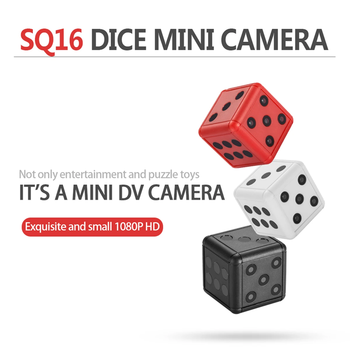 1080 P HD мини-камера для занятий спортом регистраторы SQ16 игральные кости камера видео Запись Поддержка TF карты камеры скрытого