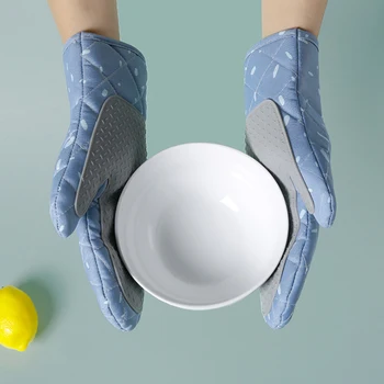 

1 Pair Microwave Glove BBQ Oven Baking Hot Pot Mitts Cooking Heat Resistant Kitchen Mittens