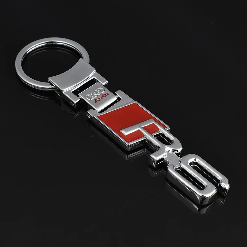 

Zinc alloy keychains car logo keychain H buckle key ring fashion key holder for Audi Rs for Men Women best gift