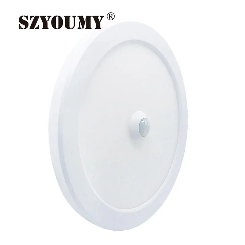 SZYOUMY Led Panel LED light 15W 18W PIR Motion Sensor+Switch Ceiling Lamps AC 110-240V built-in Driver NEW Model in 2019 | Освещение