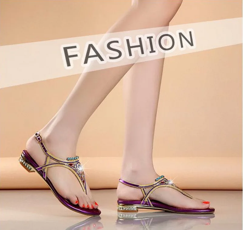 Новинка года; туфли на низком каблуке с кристаллами; женские свадебные туфли для торжеств; Цвет фиолетовый, золотой; элегантные модные женские туфли со стразами и пряжкой на ремешке
