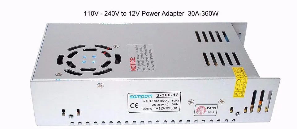 MeeToo Светодиодный источник питания AC100-240V к DC12V импульсный трансформатор в 1A 2A 3A 5A 8A 10A 15A 20A 30A адаптер питания для светодиодной ленты