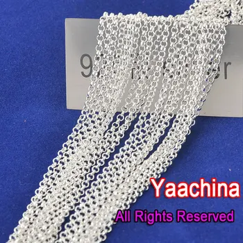 

Nice 22" 925 Sterling Silver Silver Pearl Chains 925 Sterling Silver Cross Chains Jewelry Linker Chains Sets