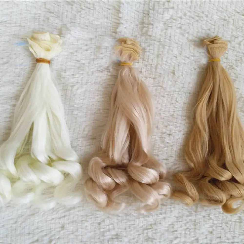 

20cm Handmade Curly BJD Wigs High-temperature Wire DIY Doll Hair For Doll High 1:3 1:4 1:6 Doll Accessories Gifts