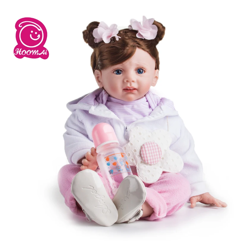 

60cm Soft Silicone Doll Reborn Toddlers 24 Inch Handmade Realistic Lifelike Baby With Big Toys Birthday Gift Play House Toy