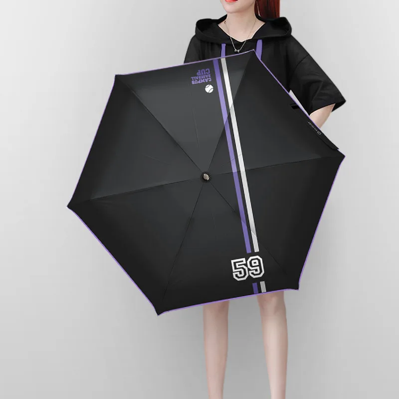 Бейсбольный мини-Зонт от дождя для женщин, Сверхлегкий складной зонт для дождя и солнца для девочек, защищающий от УФ-лучей, Прозрачный детский зонт с карманом