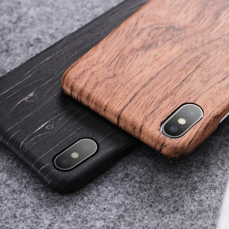 For Apple iPhone 14 Pro 13 12 Mini 11 Pro X XS Max XR walnut Enony Wood Rosewood MAHOGANY Wooden Back Case Cover