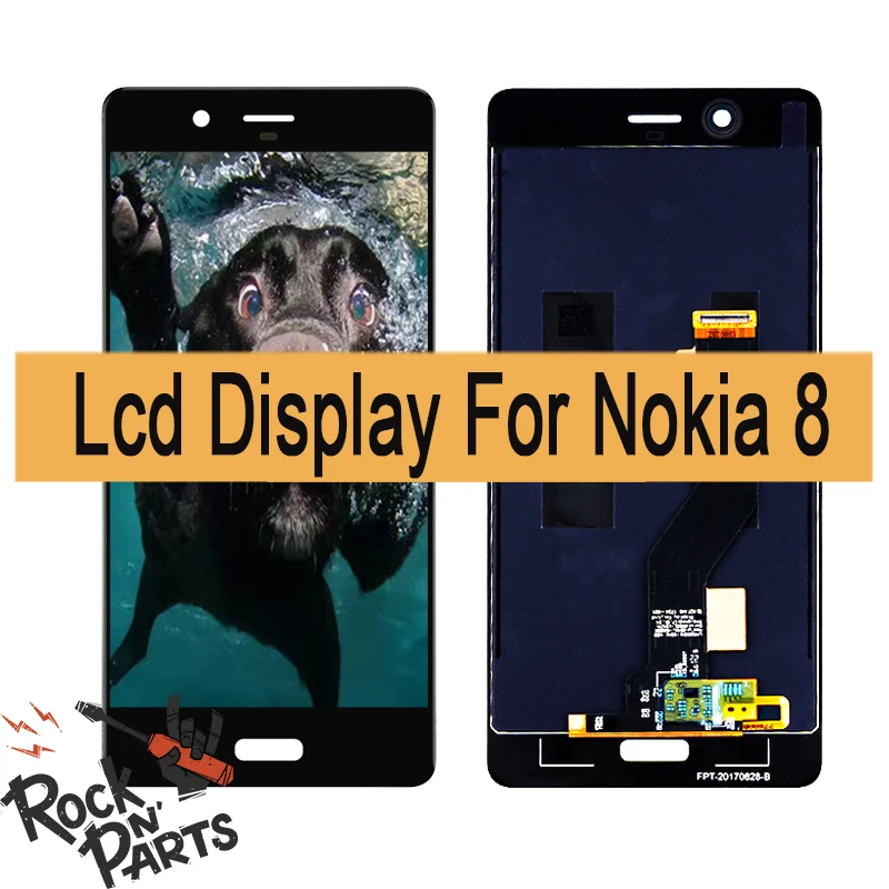 

For Nokia 8 N8 LCD DIsplay Touch Screen Digitizer Assembly TA-1012 TA-1004 TA-1052 2560x1440