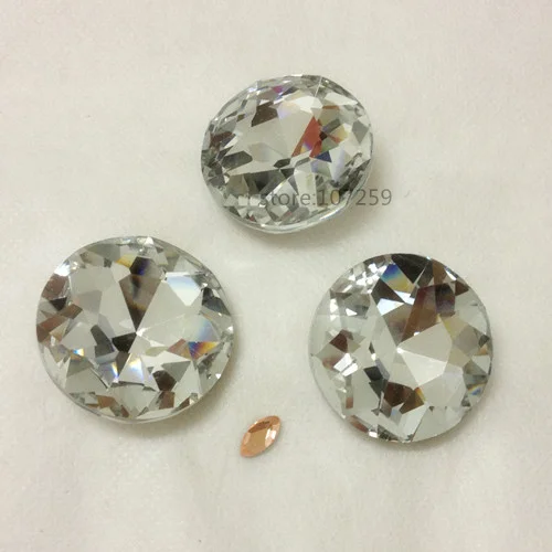 TopStone 8 10 12 14 27 мм круглый Baoshihua стекло, кристалл, камень заостренный назад высокое качество плоский верх Стразы - Цвет: crystal clear