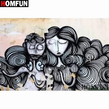 

HOMFUN Full Square/Round Drill 5D DIY Diamond Painting "Cartoon beauty" Embroidery Cross Stitch 5D Home Decor A15796