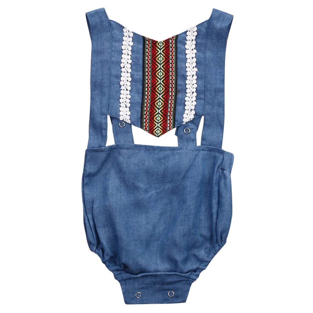 

1PCS Newborn Baby Boy Girl Denim Romper Jumpsuit Outfits Clothes 0-18M