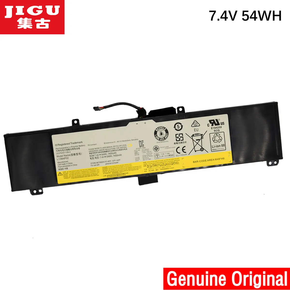 Аккумулятор для ноутбука JIGU L13M4P02 L13N4P01 оригинальный Lenovo Y50 Y50P 70 7 4 В 54 Вт/ч|laptop battery