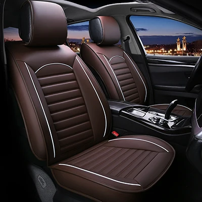 coffee Кожаный универсальный чехол для автомобильных сидений для kia rio 3 ceed sportage sorento optima cerato picanto spectra soul carens все модели - Название цвета: coffee