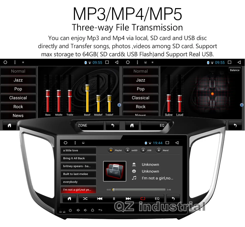 Cheap QZ industrial HD 10.1inch Android 8.1 T3 Car DVD Player For Hyundai Creta IX25 2014-2016 with 3G 4G WIFI Radio GPS Navi BT RDS 7