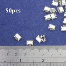 50 шт./лот, микро USB 5pin типа B гнездовой разъем для мобильного телефона Micro USB разъем 5-контактный разъем зарядки хорошая сварка