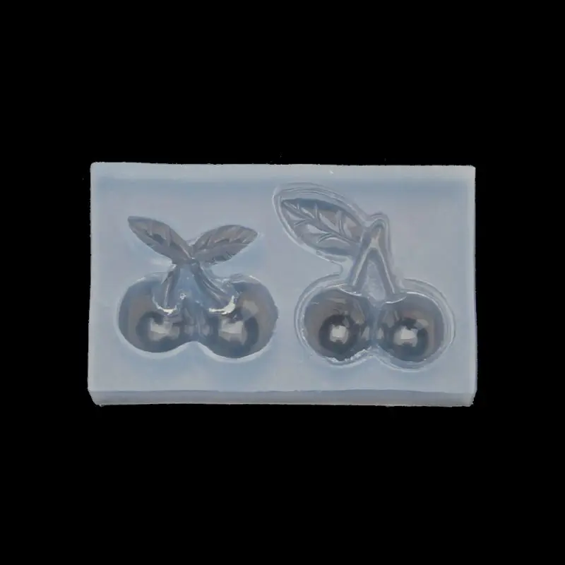 

Cute Cherry Hairpin Earrings Pendant Silicone Resin Mold Jewelry Making Tools