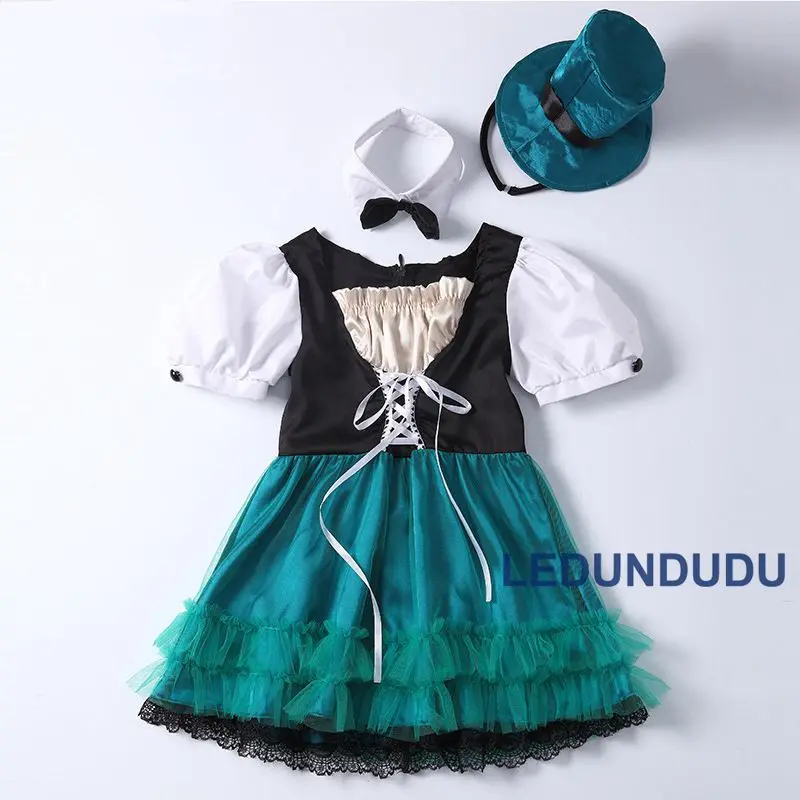 Queen Of Hearts Cosplay Costume for Kids Girls Princess Dress Children Halloween Fancy Party Suit (11)