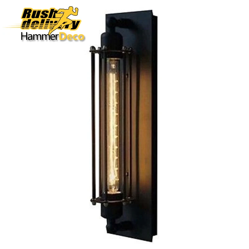 

Retro Loft Style Vintage Industrial Wall Lamps for Home Indoor Outdoor Lighting Wall Sconce with Rust Metal Lampshade