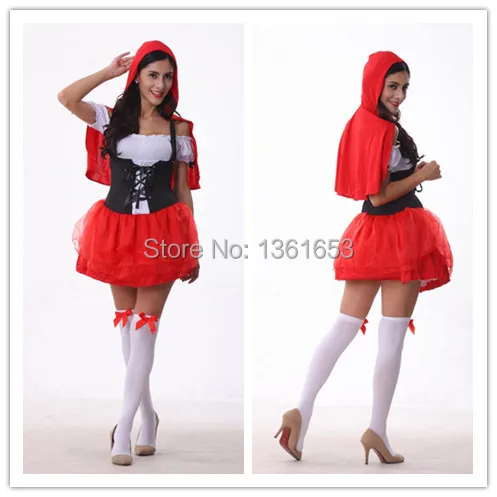 Little red riding hood costume font b COSPLAY b font The fairy tale clothing princess dress