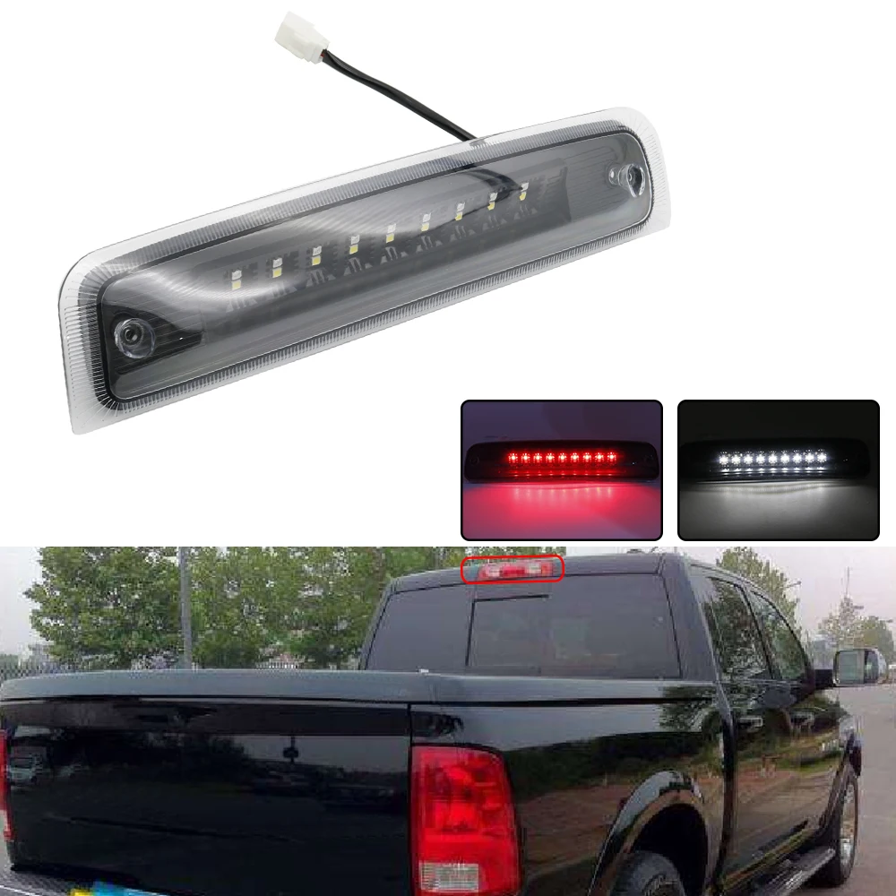 LED 3rd Third Brake Cargo LED Tail Light Lamp for Dodge Ram 1500 2009-2017 & Ram 2500 3500 2010-2017 Black Housing (9)