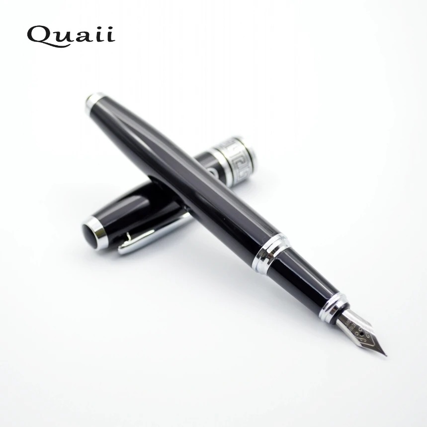 QUAII Fountain Pen 0.5mm iridium point luxury writing pen ink plumas