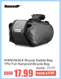 RHINOWALK 4L Bicycle Handlebar Bag Full Waterproof Folding Bike Front Bag Electric Bike Cycling Bag Panniers with Rain Cover