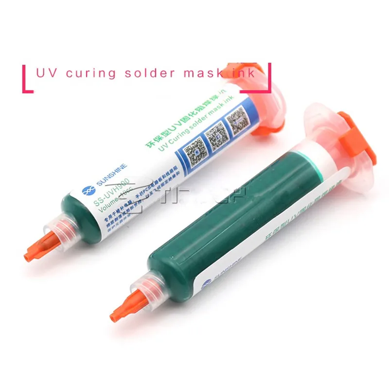 2pcs 10cc Green UV Curing Curable Solder Mask PCB BGA Paint Soldering